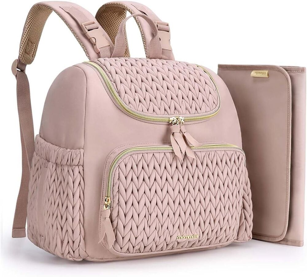 mommore Diaper Bag Small Diaper Backpack Pink